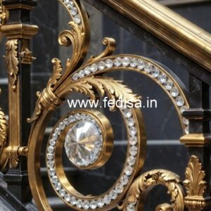 Luxury Brass Crystal Railings for Apartments CR-0541