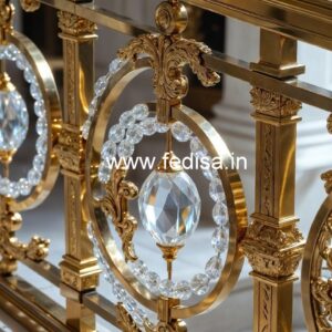Elegant Brass Crystal Railings for Design CR-0546