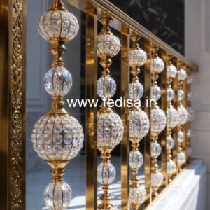 Luxury Brass Crystal Railings for Modern Homes CR-0548