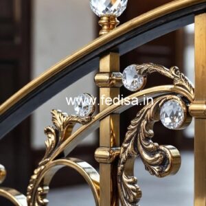 Designer Brass Crystal Railings for Modern Interiors CR-0550