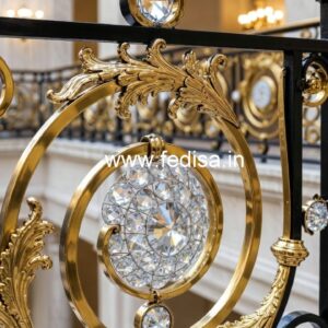 Elegant Brass Crystal Railings for Decor CR-0552