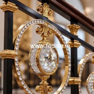 Modern Brass Crystal Railing Designs 2027 CR-0556