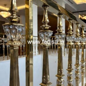 Designer Brass Crystal Railings for Luxury Villas CR-0559