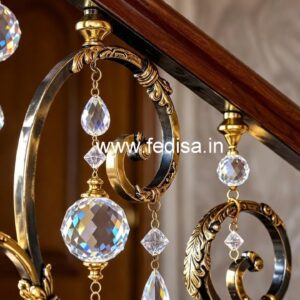Classic Brass Crystal Railings for Modern Homes CR-0564