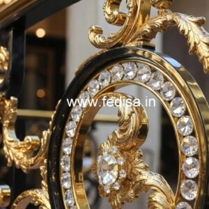 Premium Brass Crystal Railings for Interior Design CR-0565