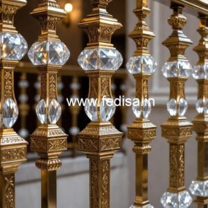 Designer Brass Crystal Railings for Modern Homes CR-0569