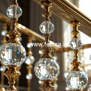Designer Brass Crystal Railings for Home Decor CR-0573