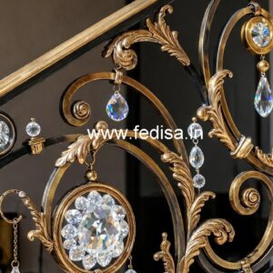 Premium Brass Crystal Railings for Home Design CR-0579