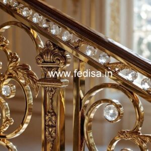 Stylish Brass Crystal Railings for Contemporary Interiors CR-0588