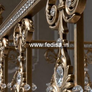 Unique Brass Crystal Railings for Modern Design CR-0591