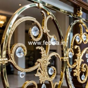 Elegant Brass Crystal Railings for Dream Homes CR-0592