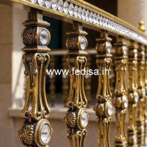 Designer Brass Crystal Railings for Elegant Homes CR-0594