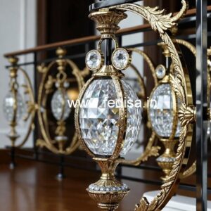 Designer Brass Crystal Railings for Dream Homes CR-0599