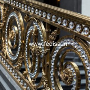 Premium Brass Crystal Railings for Classic Homes CR-0603