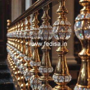 Brass Crystal Railing for Luxury Homes CR-0615