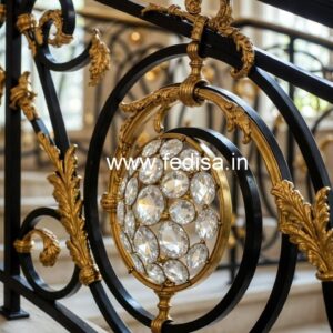 Handmade Brass Crystal Railing Designs CR-0619