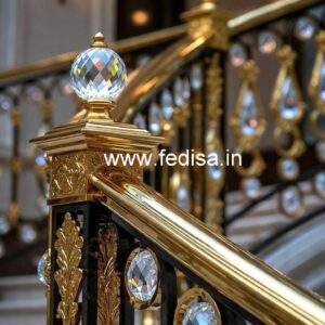 Contemporary Brass Crystal Railing Designs CR-0624