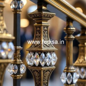 Premium Interior Brass Crystal Railings CR-0626
