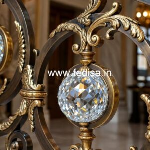 Beautiful Brass Crystal Stair Railings CR-0632