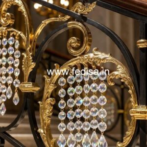 High-End Staircase Brass Crystal Designs CR-0638