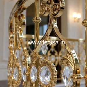 Brass Crystal Balcony Railing Ideas CR-0644