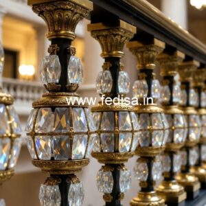Fancy Brass Crystal Railing Designs CR-0649