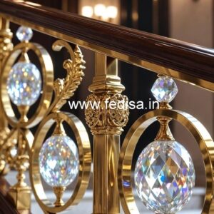Antique Brass Crystal Railing Designs CR-0655