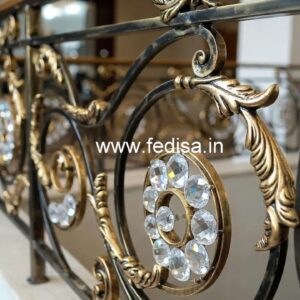Premium Staircase Crystal Brass Railings CR-0663