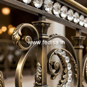 Modern Royal Brass Crystal Railings CR-0665