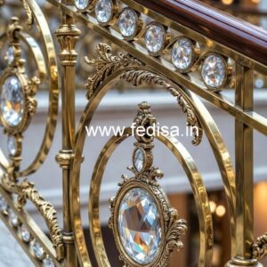 Brass Crystal Staircase with LED Lights CR-0666