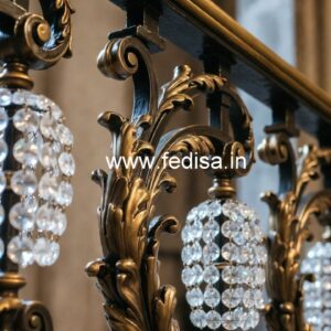Interior Design Ideas with Brass Crystal Railing CR-0669