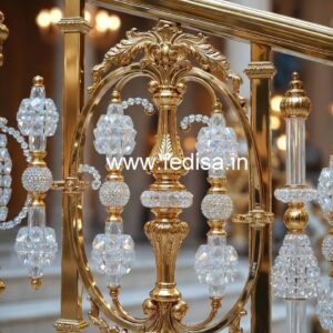 Brass Crystal Railings for Luxury Apartments CR-0670
