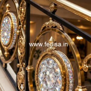Luxury Handcrafted Brass Crystal Railings CR-0683