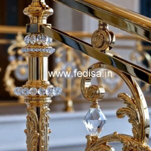 Brass Crystal Railings for Duplex Staircase CR-0686