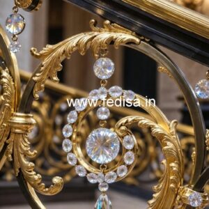 Modern Interior Brass Crystal Railings CR-0694