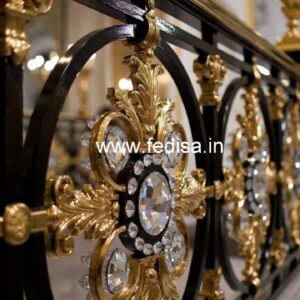 Custom Interior Brass Crystal Railings CR-0701