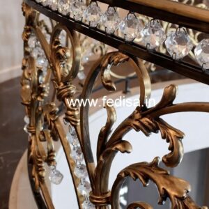Luxury Brass Crystal Railings for Duplex Homes CR-0714