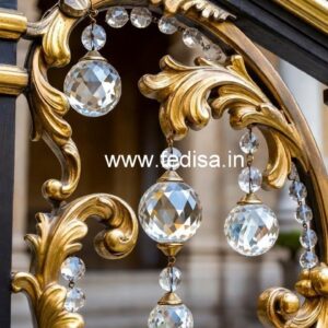 Designer Brass Crystal Stair Railings for Villas CR-0715