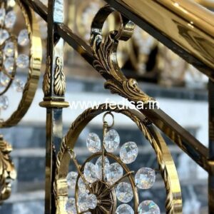 High-End Brass Crystal Railing Concepts CR-0717