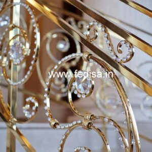 Contemporary Brass Crystal Railings CR-0721