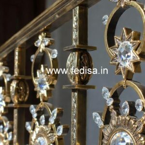 Custom Brass Crystal Railings for Homes CR-0728