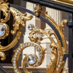 Premium Crystal Brass Stair Railings CR-0731