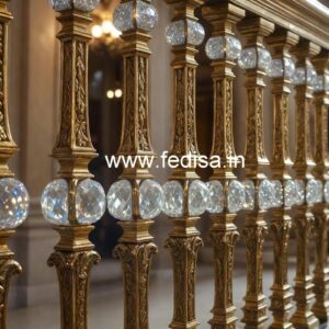 Premium Home Decor Brass Crystal Railings CR-0738