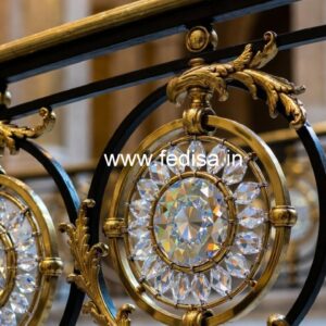 Stylish Brass Crystal Railing Designs CR-0747