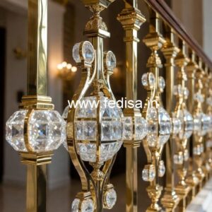 Premium Staircase Brass Crystal Designs CR-0749