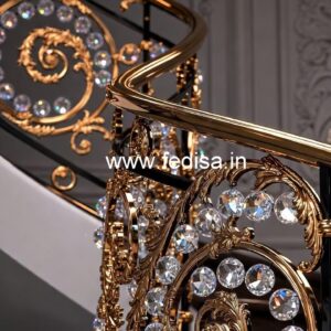 Designer Brass Crystal Railings for Homes CR-0751