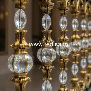 Luxury Brass Crystal Railings for Duplex CR-0766