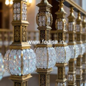 Stylish Brass Crystal Railings for Interiors CR-0767