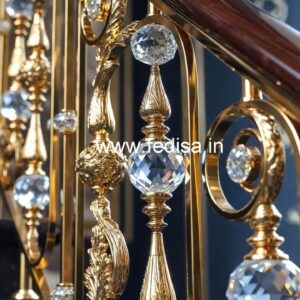 Stylish Brass Crystal Railing for Modern Homes CR-0773
