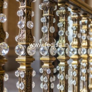 Designer Brass Crystal Railings for Apartments CR-0782